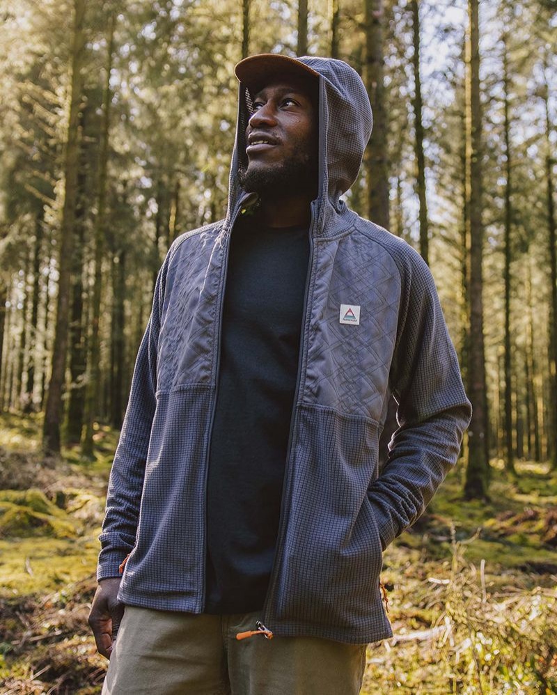 Runo Passenger Beyond Full Zip Recycled Męskie Charcoal | Polska-FHTZBI267