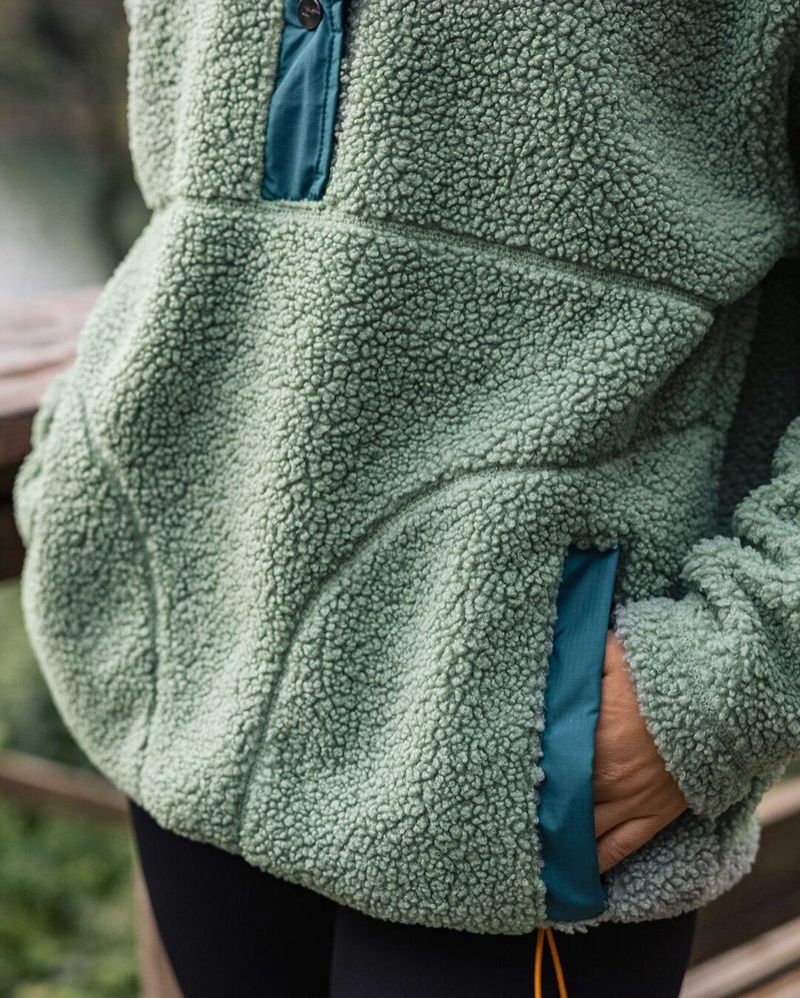 Runo Passenger Calla Zakapturzony Pullover Recycled Damskie Zielone | Polska-NLTIAJ610