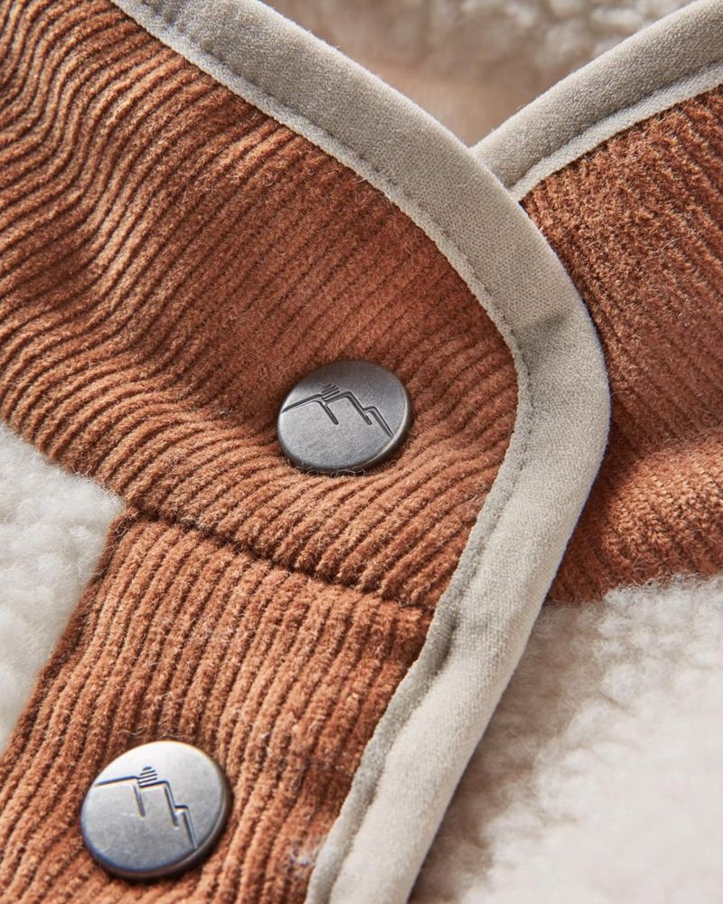Runo Passenger Clover Recycled Deep-Pile Sherpa Damskie Warm Ivory | Polska-RDCHKW156
