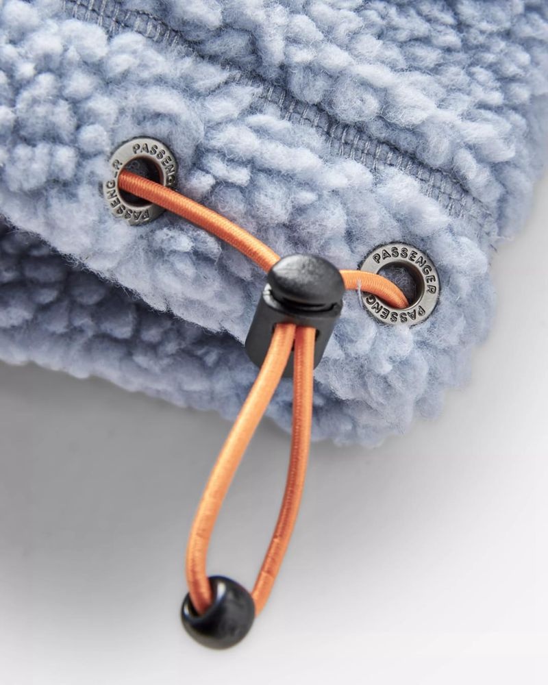 Runo Passenger Create Recycled Deep-Pile Sherpa Damskie Niebieskie | Polska-UHFOLZ056