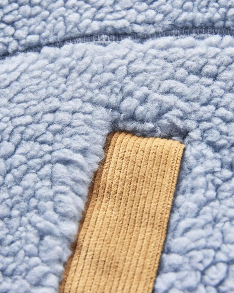 Runo Passenger Create Recycled Deep-Pile Sherpa Damskie Niebieskie | Polska-UHFOLZ056