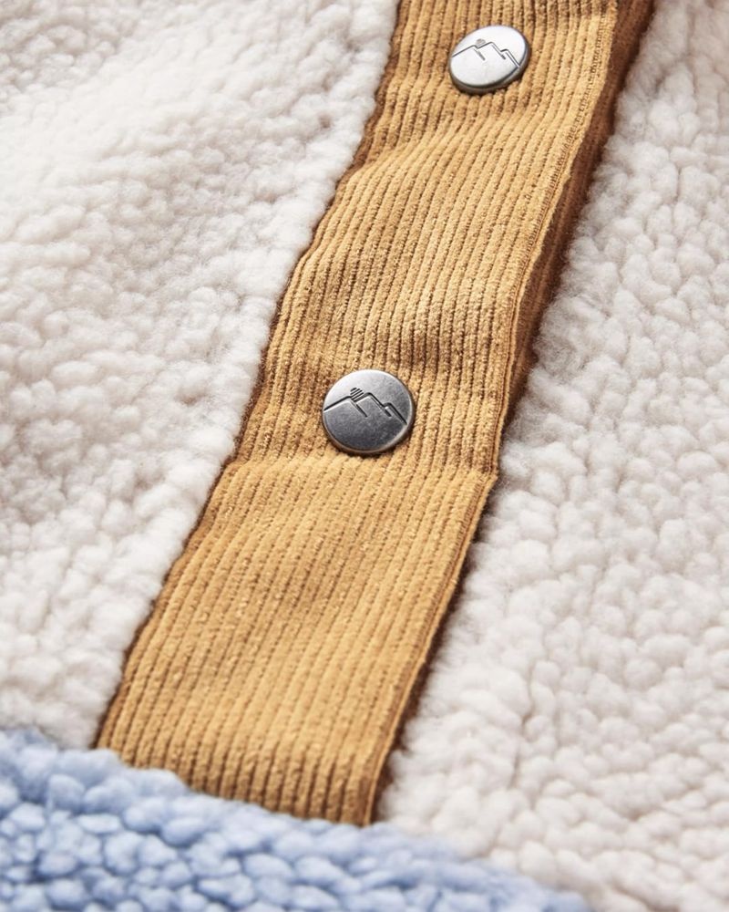 Runo Passenger Create Recycled Deep-Pile Sherpa Damskie Niebieskie | Polska-UHFOLZ056