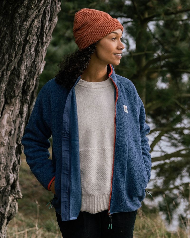 Runo Passenger Fairbanks 2.0 Full Zip Recycled Sherpa Damskie Ciemny | Polska-GBTACI246
