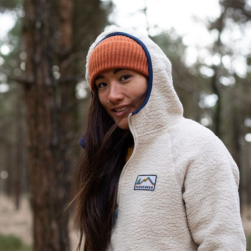 Runo Passenger North Coast Full Zip Recycled Sherpa Damskie Oatmeal | Polska-BSQWON239