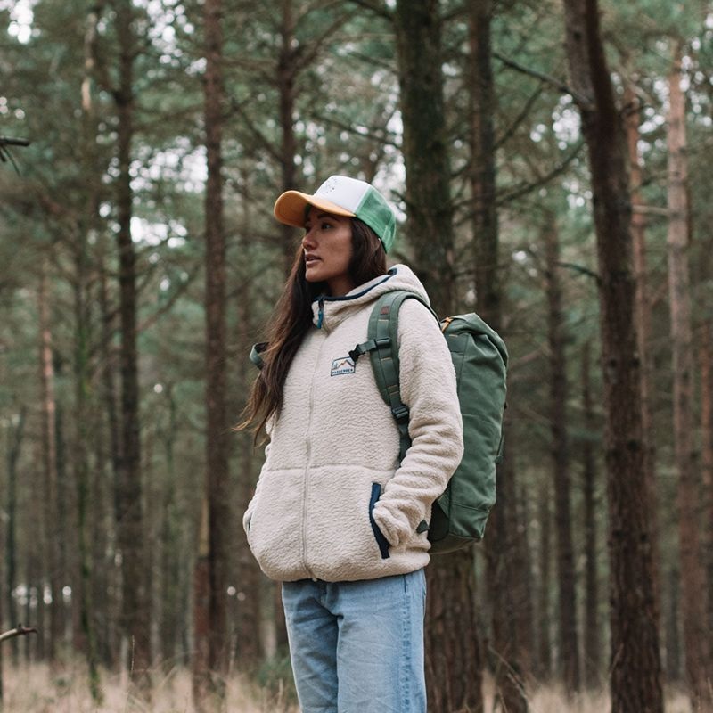 Runo Passenger North Coast Full Zip Recycled Sherpa Damskie Oatmeal | Polska-BSQWON239