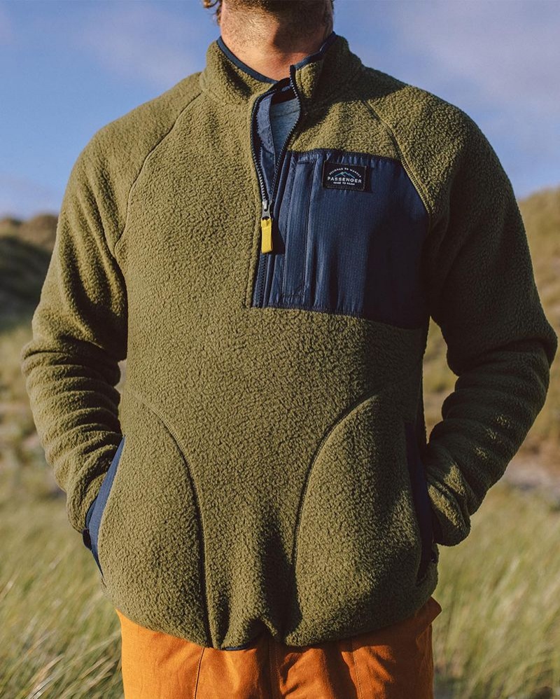 Runo Passenger Offgrid Recycled Sherpa Męskie Khaki | Polska-UYTSMF947