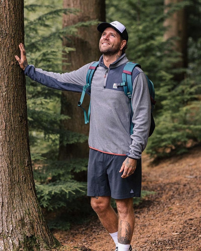 Runo Passenger Root Recycled Polar 1/4 Zip Męskie Szare | Polska-FYLEAZ972