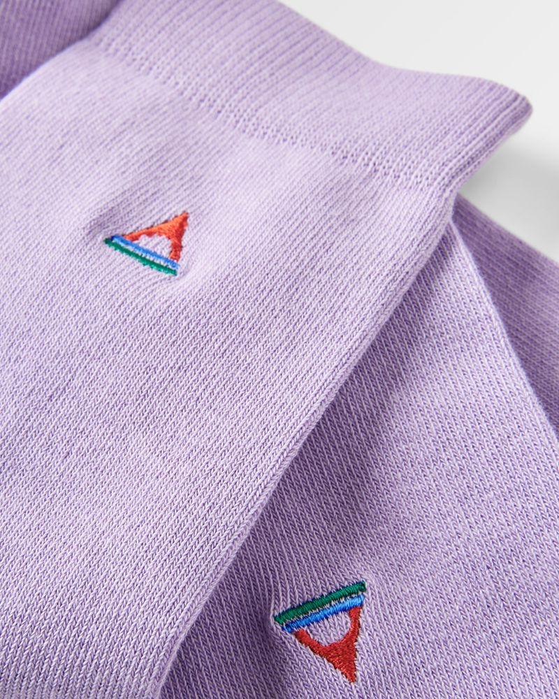 Skarpetki Passenger Organic Crew Damskie Dusty Lilac | Polska-NMHODA673