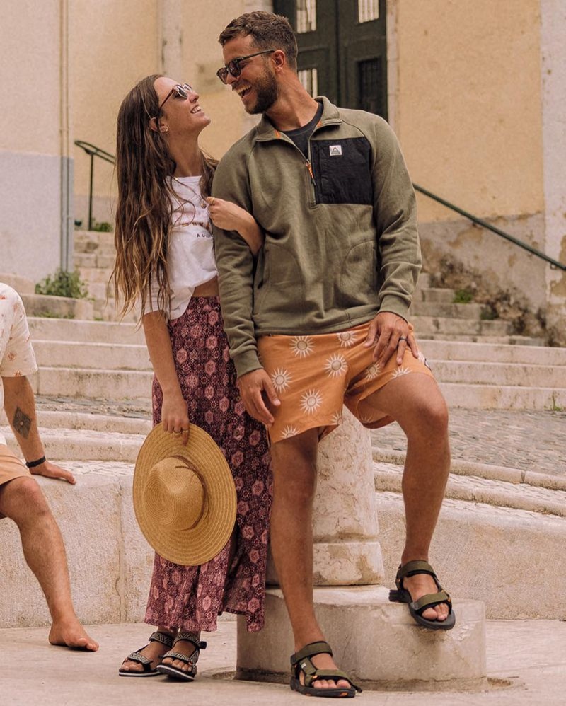 Spodenki Passenger Cali Recycled Swim Męskie Sunshine Tangerine | Polska-SDBKEZ816