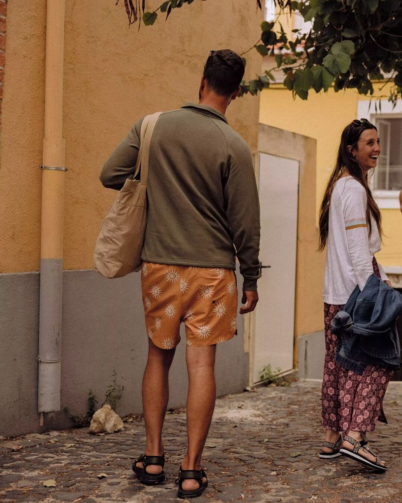 Spodenki Passenger Cali Recycled Swim Męskie Sunshine Tangerine | Polska-SDBKEZ816