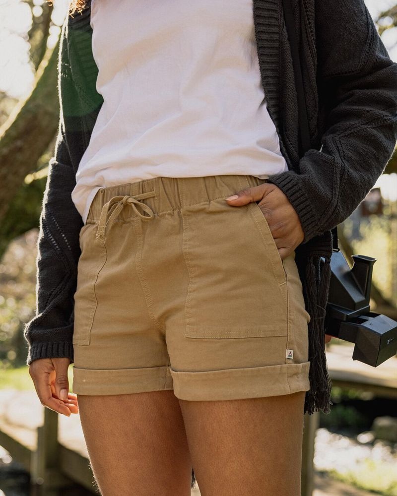 Spodenki Passenger Carriso Organic Bawełniane Damskie Khaki | Polska-STKJEQ095