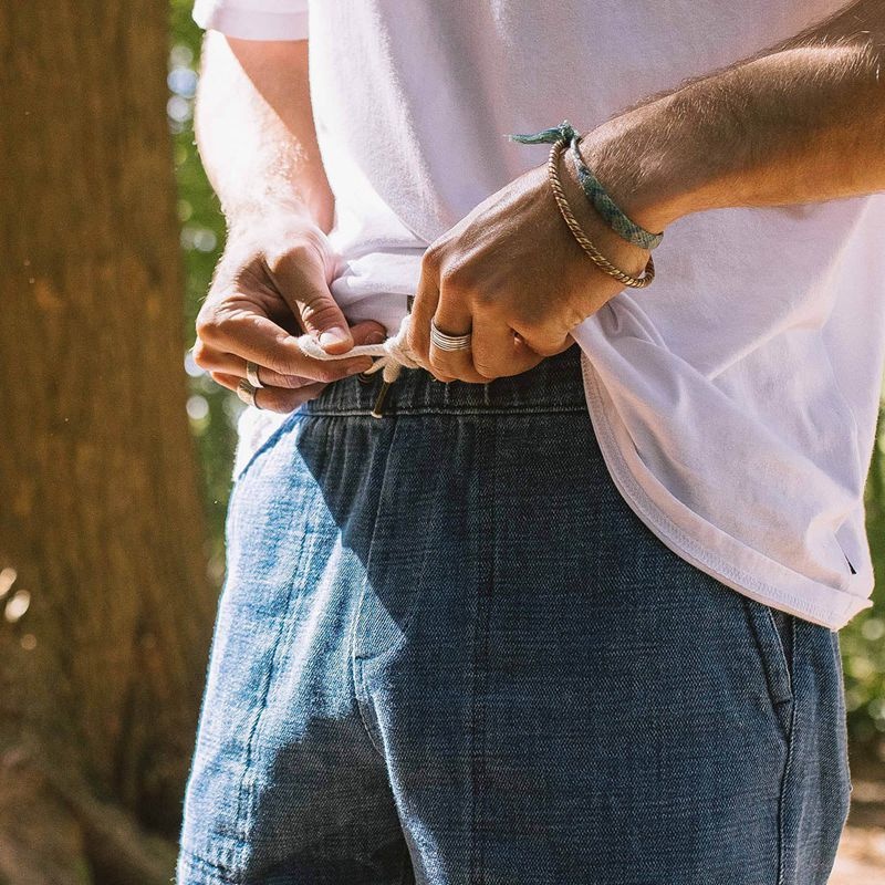 Spodenki Passenger Pine Recycled Bawełniane Cord Męskie Washed Denim | Polska-YRNHIG596
