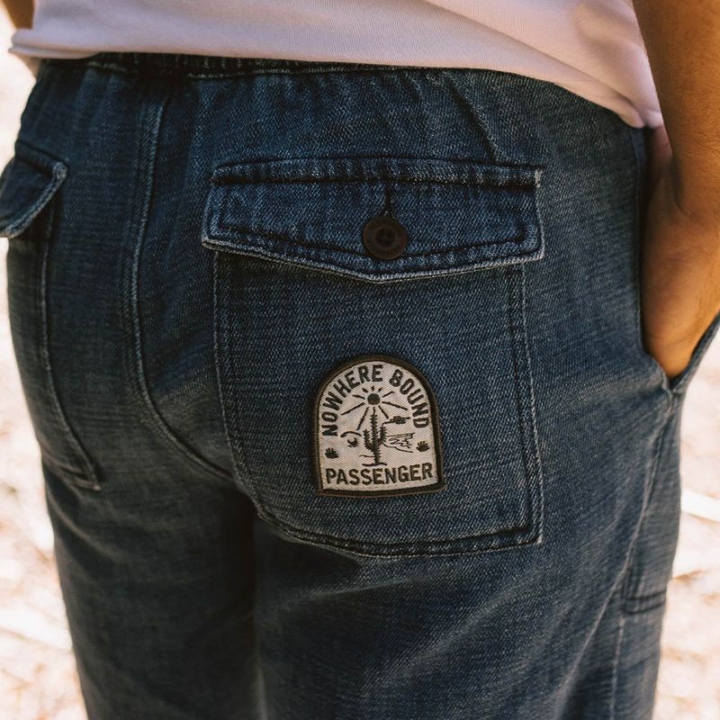 Spodenki Passenger Pine Recycled Bawełniane Cord Męskie Washed Denim | Polska-YRNHIG596