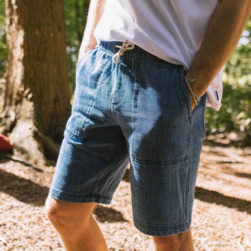 Spodenki Passenger Pine Recycled Bawełniane Cord Męskie Washed Denim | Polska-YRNHIG596