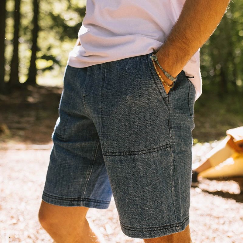 Spodenki Passenger Pine Recycled Bawełniane Cord Męskie Washed Denim | Polska-YRNHIG596