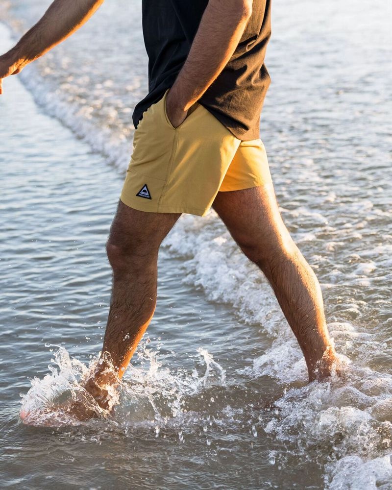 Spodenki Passenger Porto Recycled All Purpose Swim Męskie Musztardowe Złote | Polska-YJGQWR193