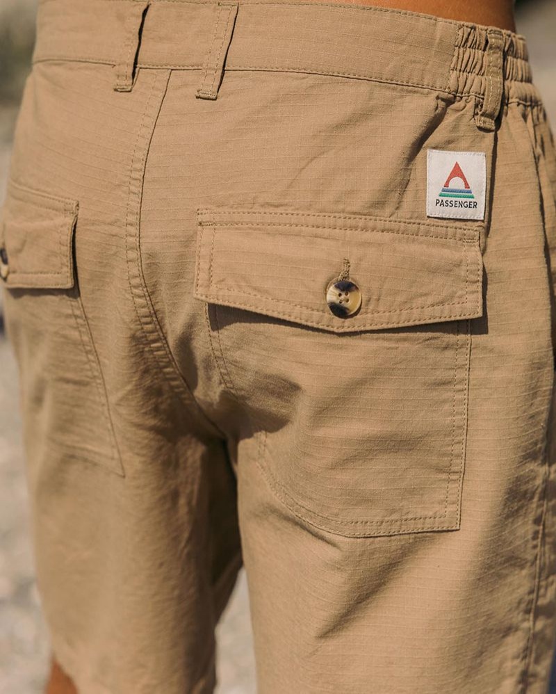 Spodenki Passenger Timeless Organic Bawełniane Męskie Khaki | Polska-TVSWFM739