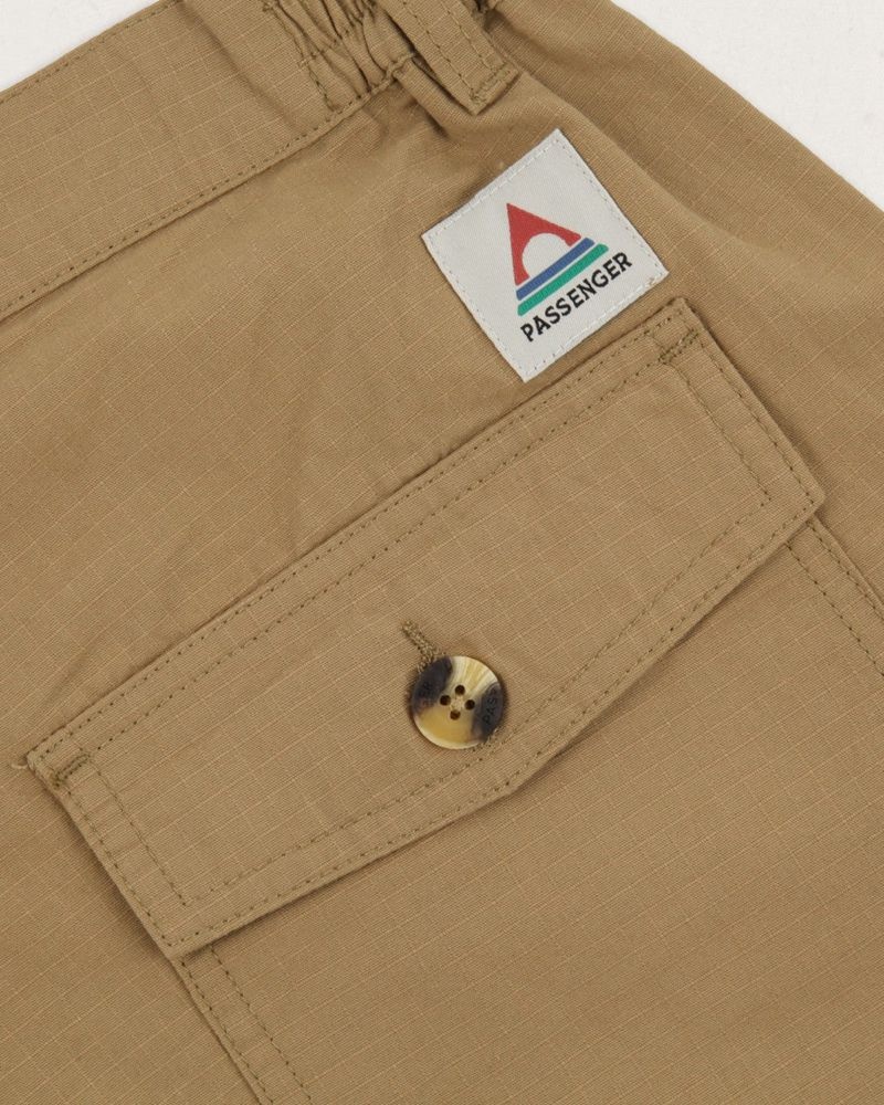 Spodenki Passenger Timeless Organic Bawełniane Męskie Khaki | Polska-TVSWFM739