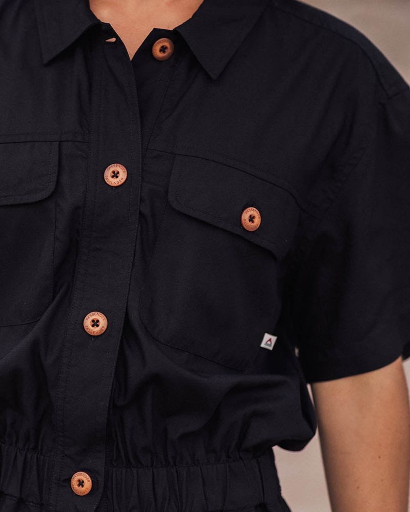 Spodenki Passenger Topaz Boiler Suit Damskie Czarne | Polska-OAKVFW083