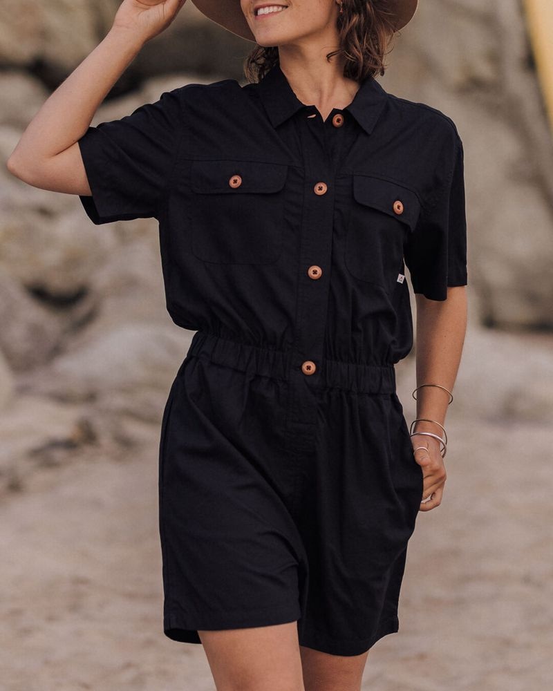 Spodenki Passenger Topaz Boiler Suit Damskie Czarne | Polska-OAKVFW083