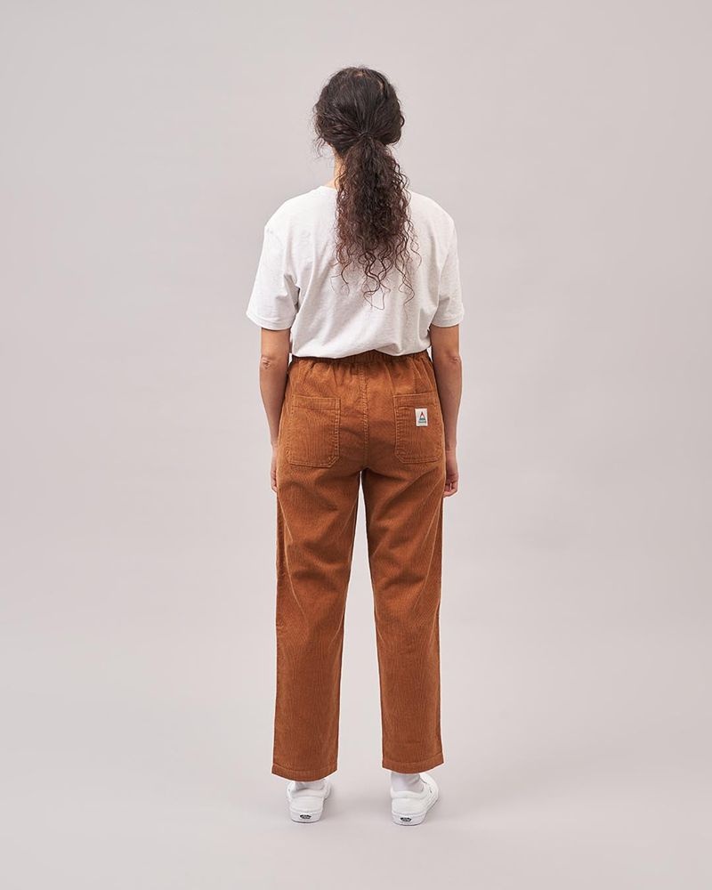 Spodnie Passenger Compass Recycled Corduroy Damskie Coconut | Polska-NLGKUD532