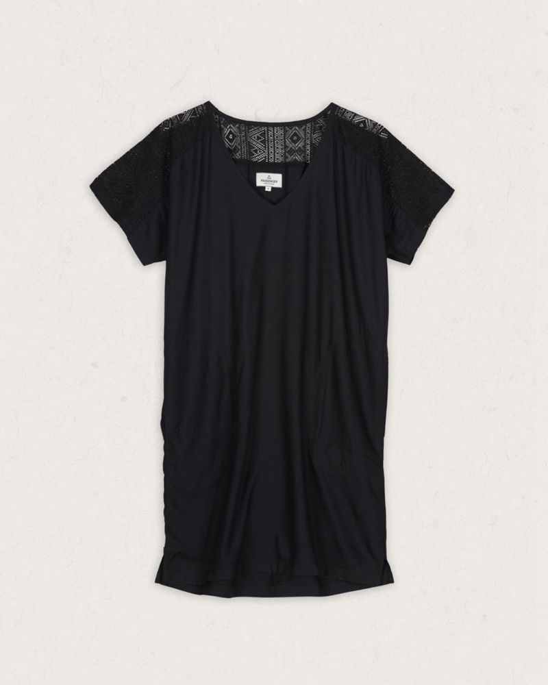 Sukienka Passenger Ambrose Oversized Organic Damskie Czarne | Polska-TFPYGR643