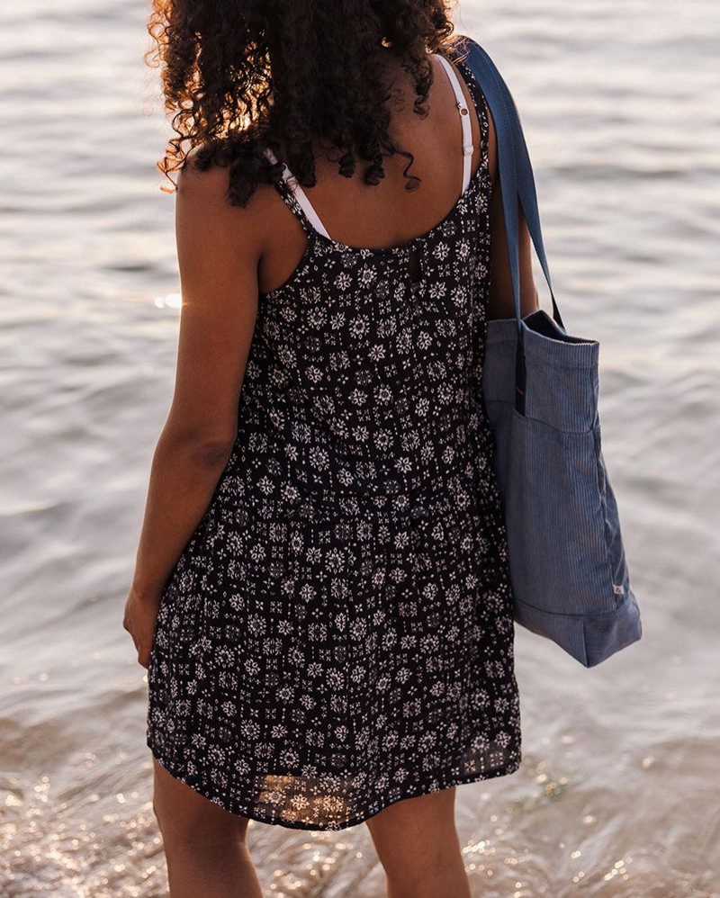 Sukienka Passenger Floaty Layered Damskie Czarne | Polska-BQIZJP725