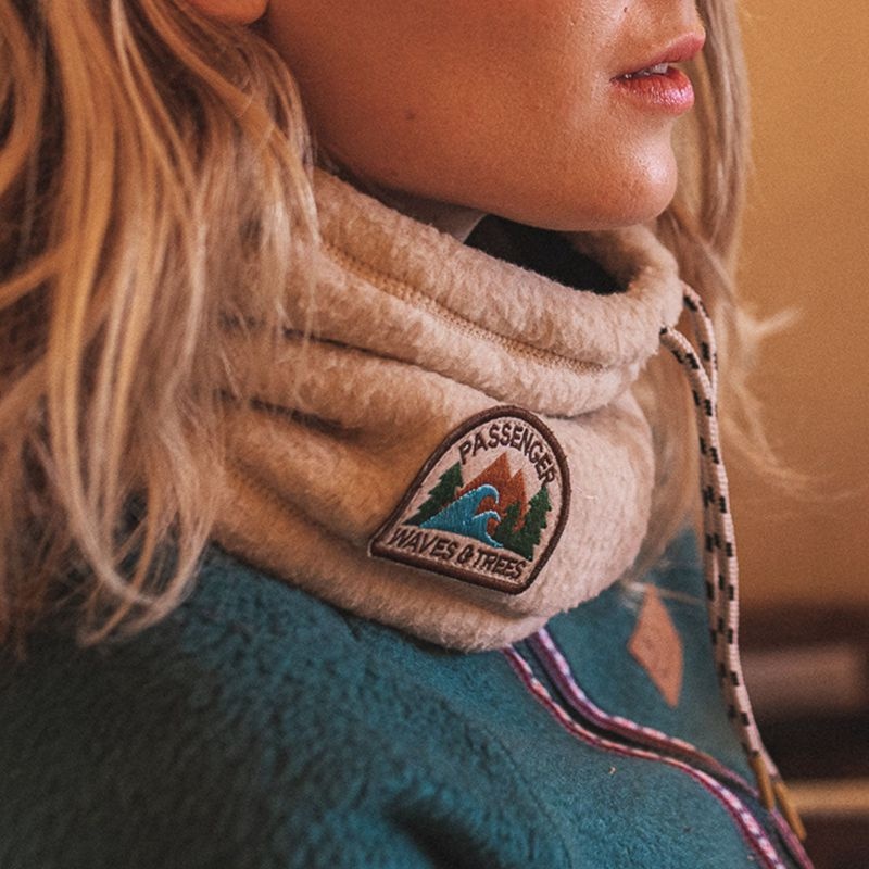 Szalik Passenger Mulled Sherpa Fleece Snood Damskie Oatmeal | Polska-YAKQUT176
