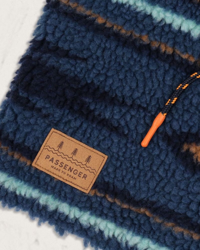 Szalik Passenger Mulled Sherpa Fleece Snood Damskie Niebieskie Koralowe | Polska-FXPSVY853