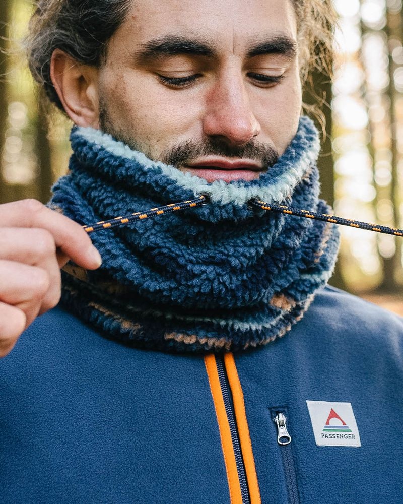 Szalik Passenger Mulled Sherpa Fleece Snood Damskie Niebieskie Koralowe | Polska-FXPSVY853