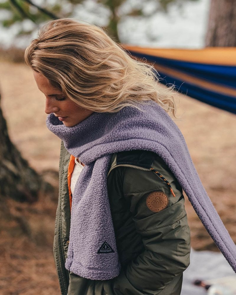 Szalik Passenger Snug Recycled Sherpa Fleece Damskie Dusty Lilac | Polska-FJTNSA152