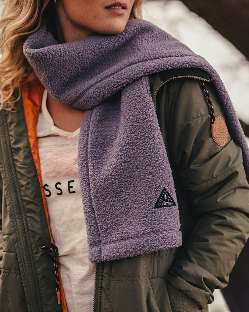 Szalik Passenger Snug Recycled Sherpa Fleece Damskie Dusty Lilac | Polska-FJTNSA152