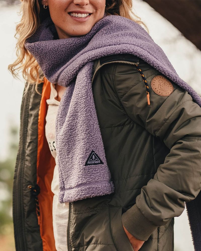 Szalik Passenger Snug Recycled Sherpa Fleece Damskie Dusty Lilac | Polska-FJTNSA152