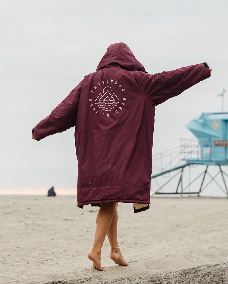 Szlafrok Passenger Escapism Recycled Sherpa Podszewką Changing Damskie Windsor Wine | Polska-PTEDMY587