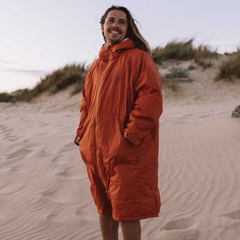 Szlafrok Passenger Escapism Recycled Sherpa Podszewką Changing Damskie Rust | Polska-OJKYEI801
