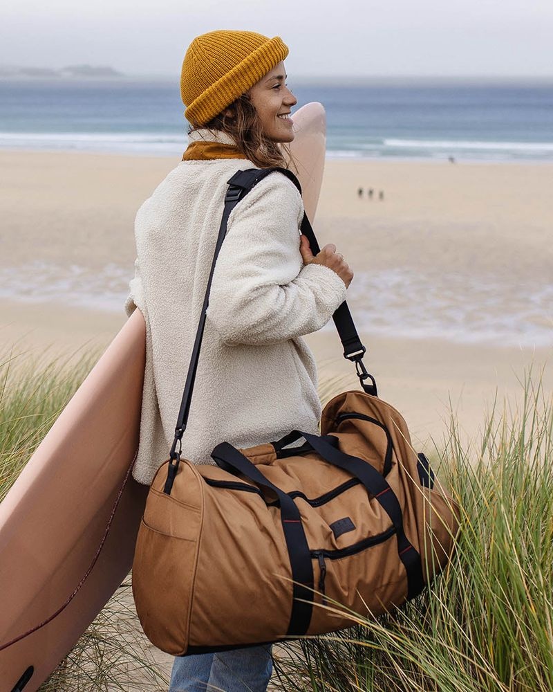 Torba Duffle Passenger Weekender 58L Recycled Polyester Męskie Brązowe | Polska-JRDEZS986