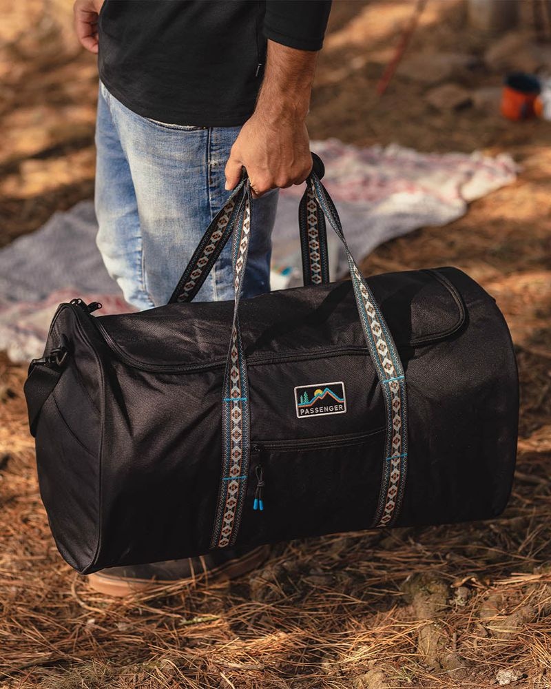 Torba Duffle Passenger Weekender 58L Recycled Polyester Męskie Czarne | Polska-BTGOPH948
