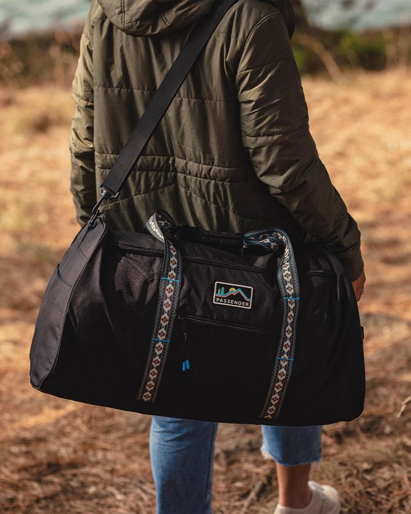 Torba Duffle Passenger Weekender 58L Recycled Polyester Damskie Czarne | Polska-RUSATZ792