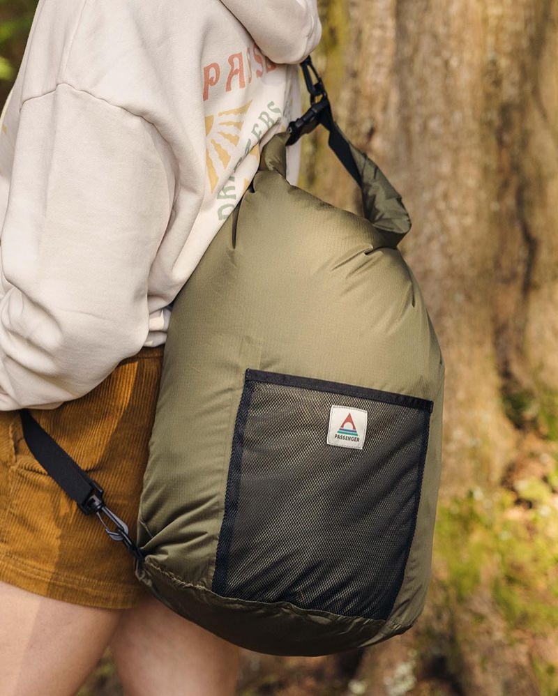 Torby Passenger Raft Recycled 30L Dry Męskie Khaki | Polska-QSYLDF238