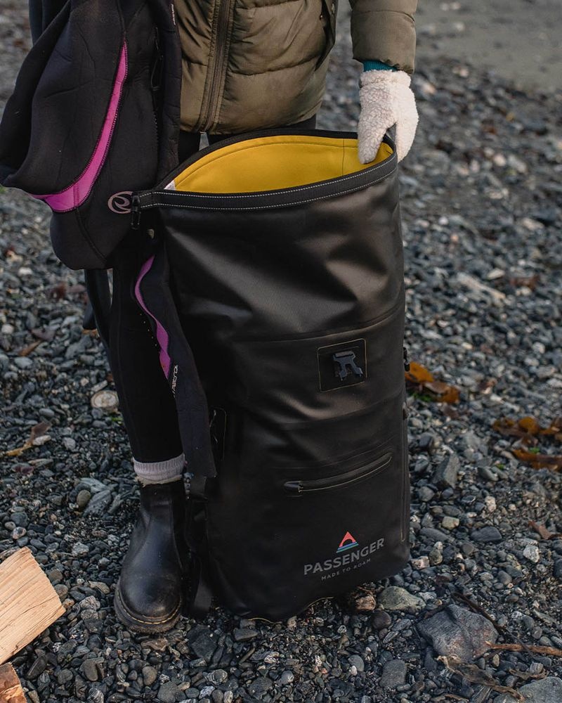 Torby Passenger Tide 25L Recycled Dry Męskie Czarne | Polska-QOAJGW029