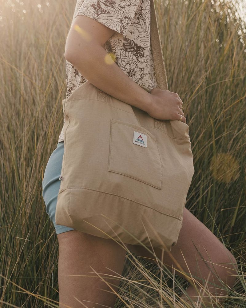 Torby Tote Passenger Evergreen Organic Damskie Khaki | Polska-KZNMUV490