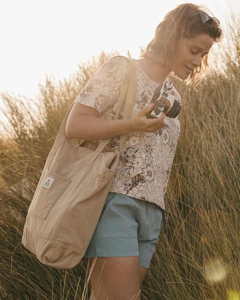 Torby Tote Passenger Evergreen Organic Damskie Khaki | Polska-KZNMUV490