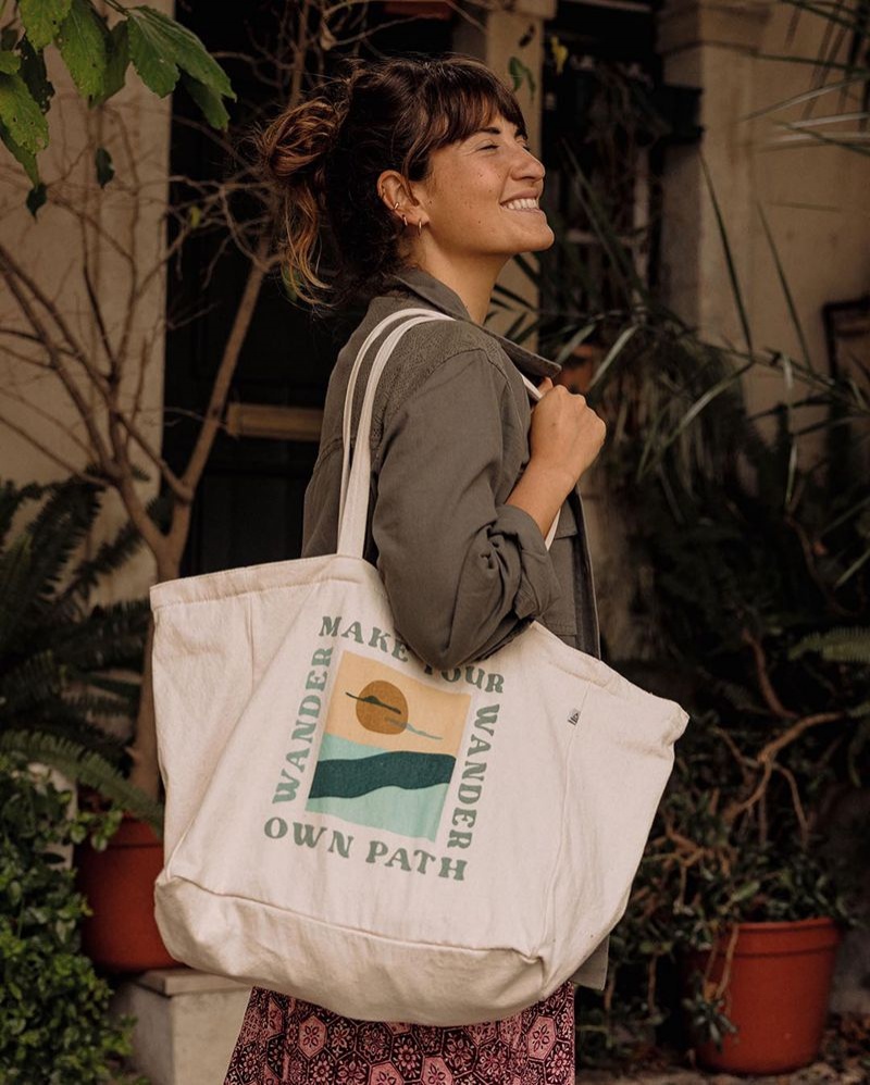Torby Tote Passenger Sunrise Organic Bawełniane Damskie Białe | Polska-UQDVSP024