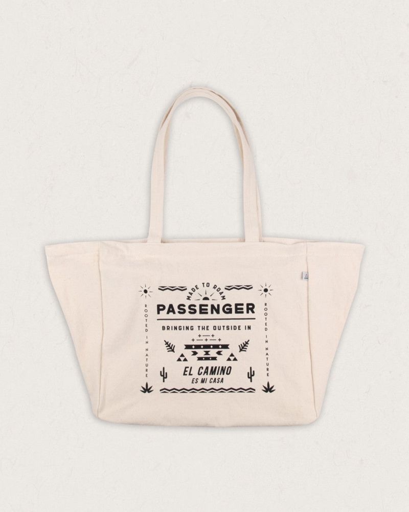 Torby Tote Passenger Sunrise Organic Damskie Białe | Polska-PKJRHM972