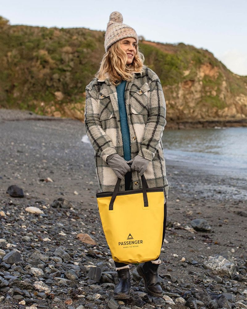 Torebka Bucket Bag Passenger Recycled Damskie Żółte | Polska-NTEUYO508