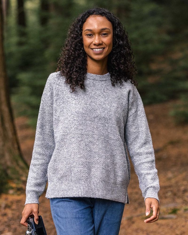 Zworki Passenger Cove Recycled Knit Damskie Szare | Polska-QCRHWM632