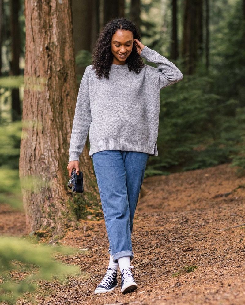 Zworki Passenger Cove Recycled Knit Damskie Szare | Polska-QCRHWM632