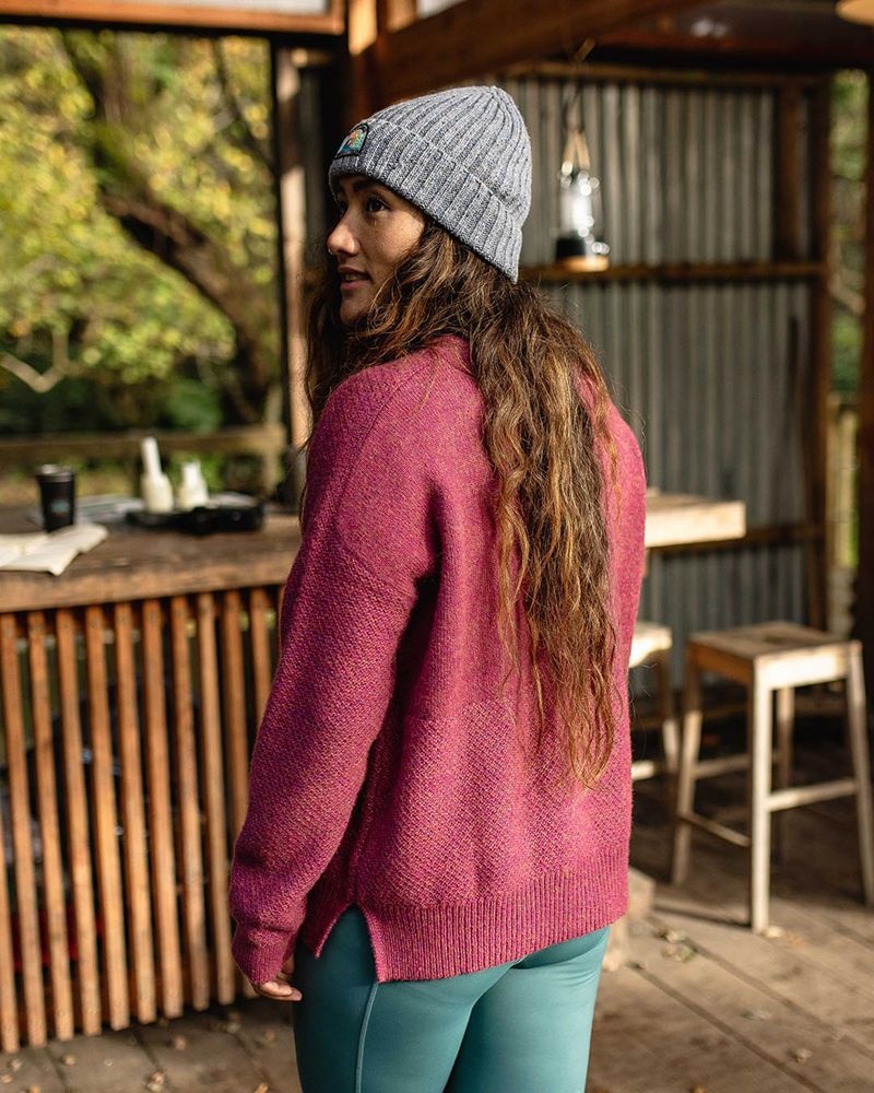 Zworki Passenger Cove Recycled Trykotowy Damskie Rhubarb | Polska-TIRYUA823