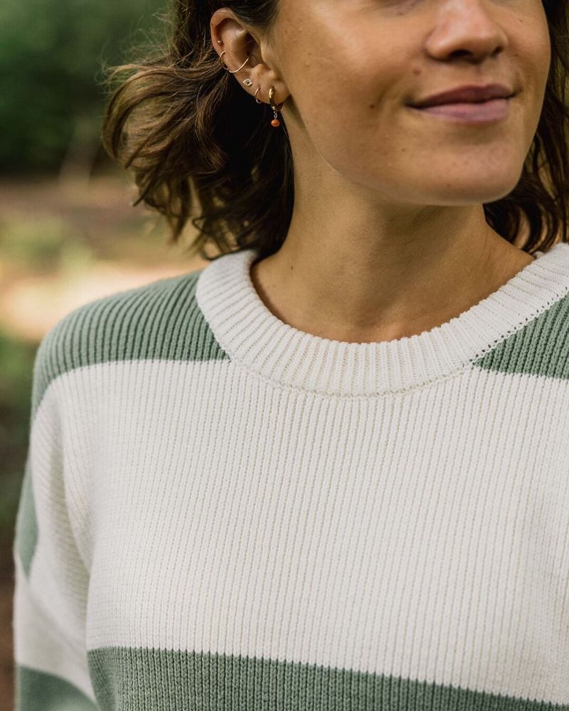 Zworki Passenger Moments Oversized Organic Bawełniane Knit Damskie Paski | Polska-TUHVPI286