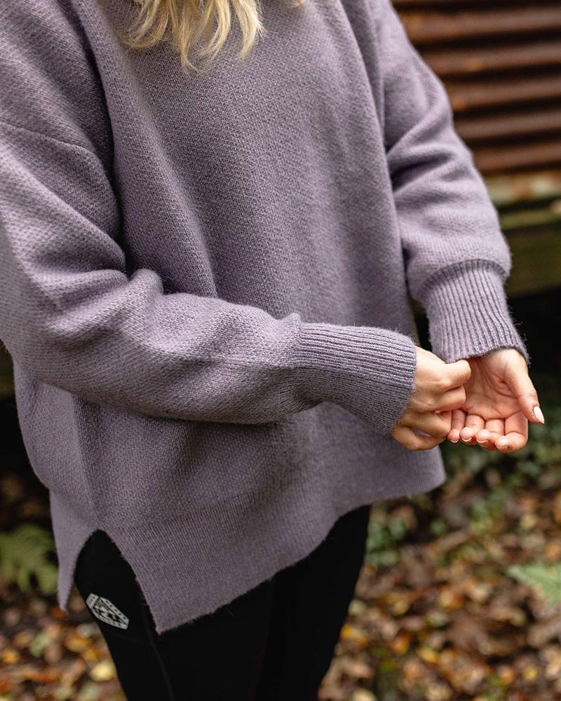 Zworki Passenger West Coast Recycled Trykotowy Damskie Dusty Lilac | Polska-VPJTCH534